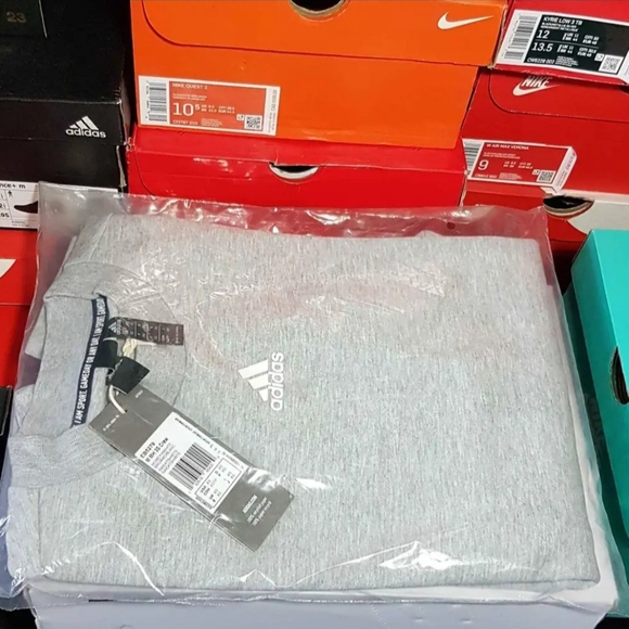 ADIDAS ESSENTIALS FLEECE SWEATSHIRT HEATHER GREY MEN'S SIZE XL BRAND NEW IN BAG - Picture 9 of 9
